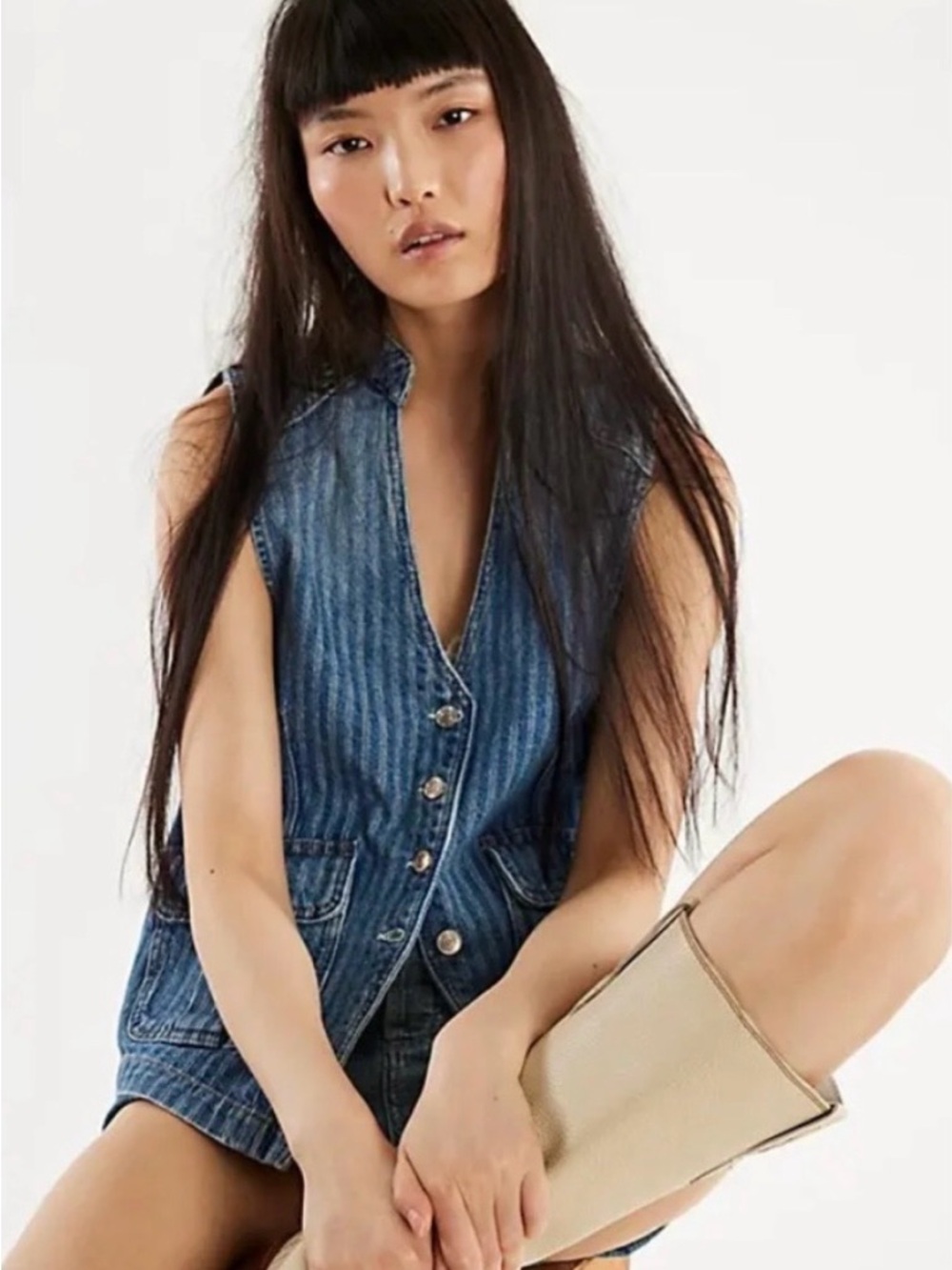 Free People Kaden Vest NWOT Sold Out Free People Festival Boho Oversized M - Picture 2 of 6